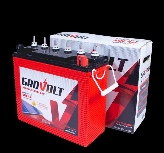 Grovolt Hybrid Deep Cycle Solar Tubular Battery